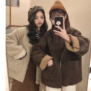 Reversible Fleece Open-front Jacket