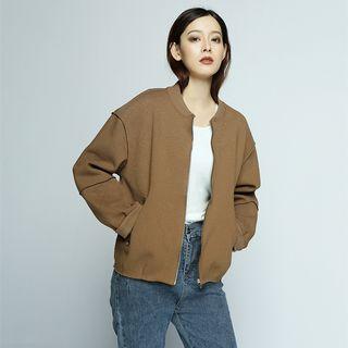 Zip Baseball Jacket Coffee - One Size