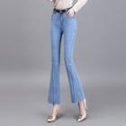 Rhinestone Flared Jeans