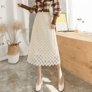 Two-way Lace Knit Skirt