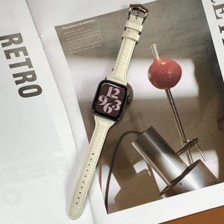 Croc Grain Faux Leather Apple Watch Strap