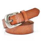 Genuine-leather Embossed Belt