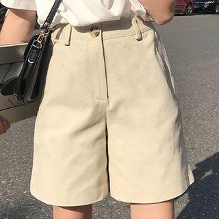 Wide-leg High-waist Shorts