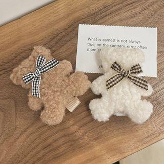Ribbon Bear Chenille Hair Clip