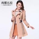 Notched-lapel Double-breasted Trench Coat