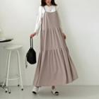 Maxi Tiered Overall Dress
