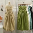 Plain Ruched Tube Dress In 5 Colors