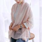 Crochet Lace Panel Light Scarf