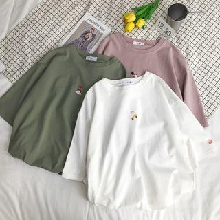 Cartoon Embroidered T-shirt