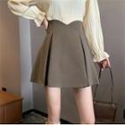 Asymmetrical High-waist A-line Mini Skirt