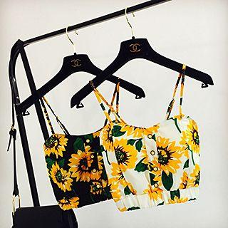 Flower Print Cropped Camisole Top