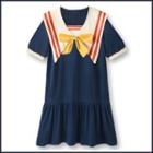 Short-sleeve Sailor Collar Sleep Dress