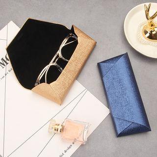 Plain Faux Leather Eyeglasses Case