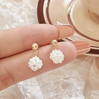 Faux Pearl Drop Earring E1512-4 - 1 Pair - Gold & White - One Size