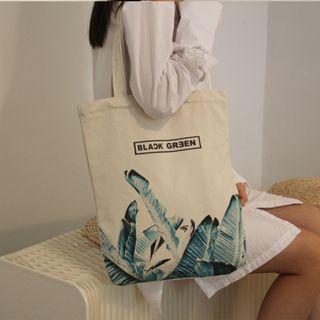 Leaf Print Tote Bag