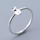 925 Sterling Silver Fish Ring As Shown In Figure - One Size