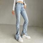 Site-hem Boot-cut Jeans