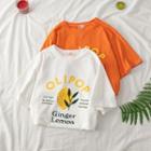 Short-sleeve Lemon Printing T-shirt