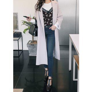 Long-sleeve Single-breasted Long Jacket