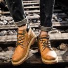 Lace-up Stitched Ankle Boots