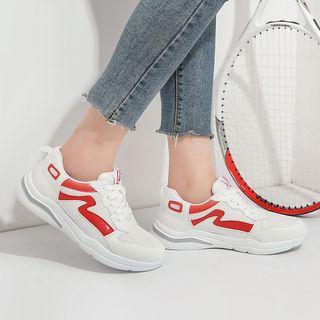 Colour Block Mesh Sneakers