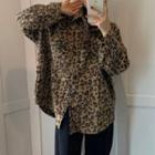 Leopard Print Shirt Brown - One Size