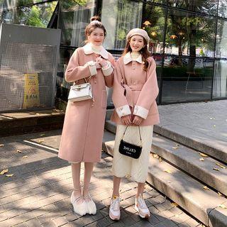 Lace Trim Sashed Coat
