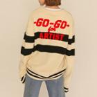 Lettering Collared Sweater