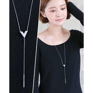 Pav -pendant Long Y-necklace