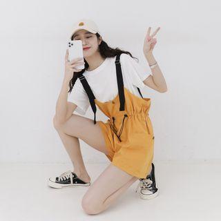 Plain Short-sleeved Top / Cargo Vest Shorts