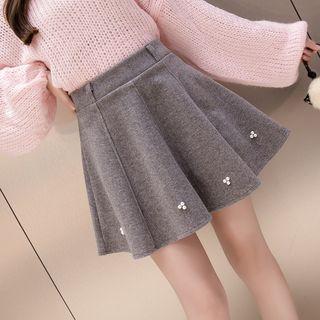 Embellished Mini A-line Skort