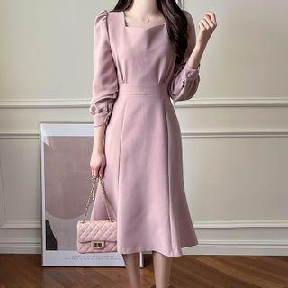 Sweetheart-neck Midi Mermaid Dress