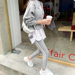 Set: Layered Oversized Sweatshirt + Leggings
