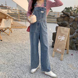 Cardigan / Wide-leg Denim Jumper Pants