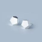 925 Sterling Silver Faceted Stud Earring