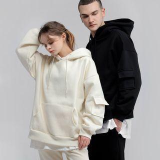 [lovb] Couple Kangaroo-pocket Hoodie