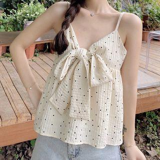 Dotted Bow Camisole Top