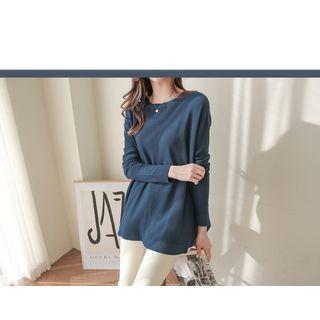 Set Of 2: Ribbed-panel Boxy Knit Top