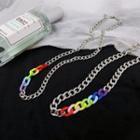 Rainbow Plastic Stainless Steel Necklace (various Designs)
