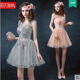 Sleeveless Tulle Cocktail Dress