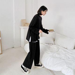 Napped T-shirt & Pants Loungewear Set