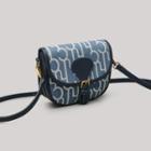 Printed Flap Saddle Crossbody Bag