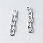 925 Sterling Silver Chain Dangle Earring S925 Sterling Silver - 1 Pair - Silver - One Size