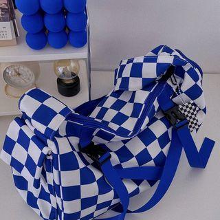 Checkered Crossbody Bag / Bag Charm / Set
