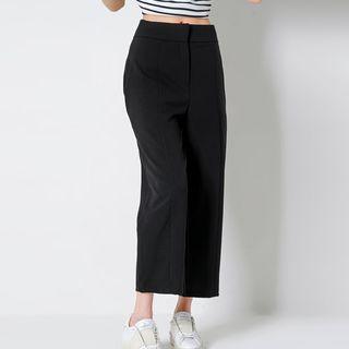 Zip-front Baggy-fit Pants