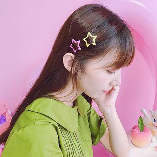 Set Of 6: Color Hair Clip (various Designs)