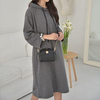 Brushed-fleece Lined Loose-fit Hoodie Dress