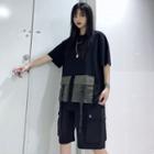 Pocket Detail Short-sleeve T-shirt / Cargo Shorts