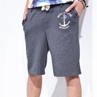 Drawstring-waist Printed Shorts