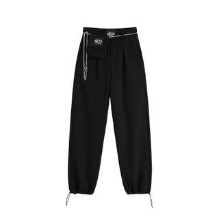 Drawstring-cuff Sweatpants With Belt Bag